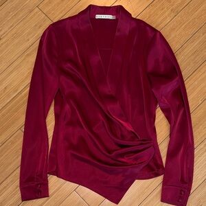 Alice & Olivia burgundy top